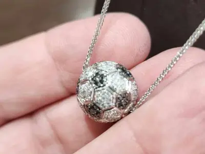 foot ball pendant small 3D print model