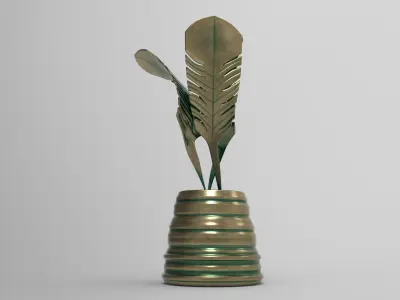 Leafy Decor Low-poly 3D model