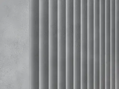 Decorative wall with fireplace set 19 3D model