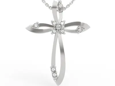 Luxury Christian Pendant Necklace 3D print model