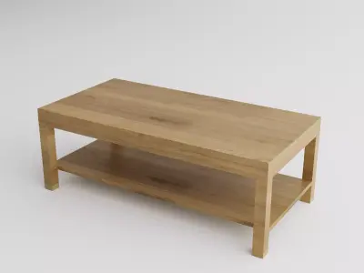 DIY COFFEE TABLE WOODEN Low-poly 3D model
