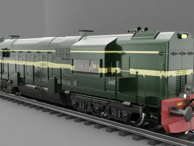 Railway Locomotive Engine 3D model