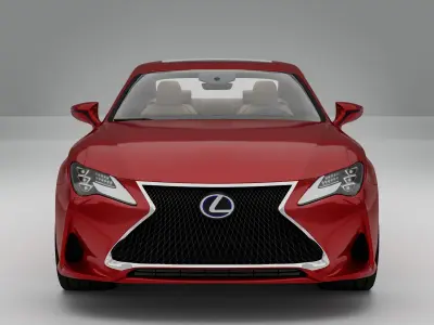 Lexus RC300h 2019 detailed interior 3D model