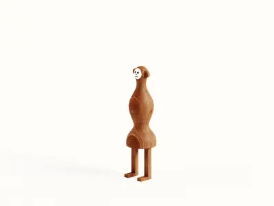 Funny Wooden Figures - Gaga 3D model