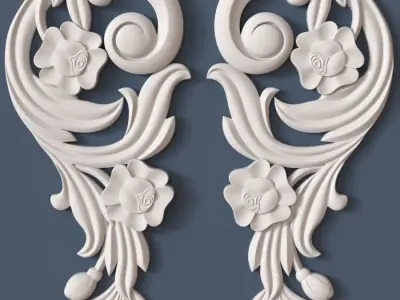 10 Decorative Scrolls Collection  3D model