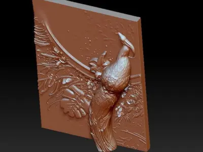 Peacock book with 3D print model