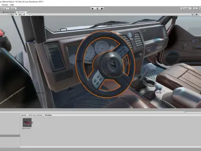 Unity SUV 4x4 vehicle pack Low-poly 3D model