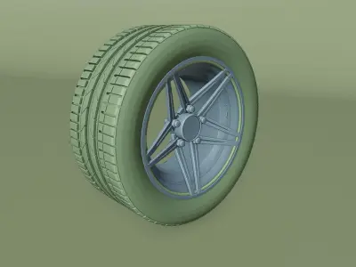 Racing Rim Low-poly 3D model