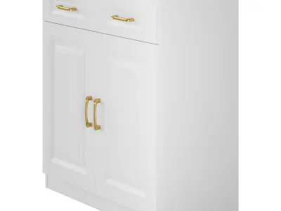 Modern Wood Sideboard Credenza 2 3D model