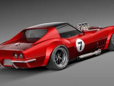 Chevrolet Corvette C3 1969 pro touring 3D Model 3D model