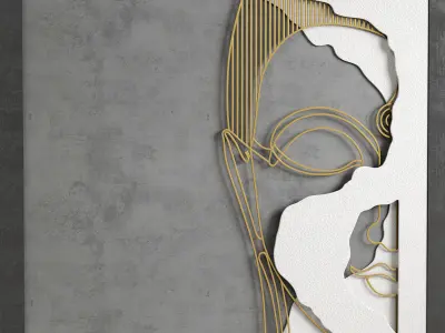 Decorativ panel  face 23 3D model