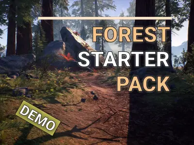 Unreal Engine 4 - Forest Starter Pack DEMO Free low-poly 3D model