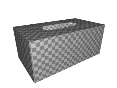 Brown Johns Herringbone Tissue Box Cover 3D model