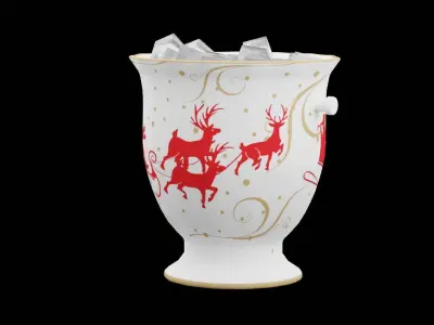 Christmas Ice Bucket Low-poly 3D model