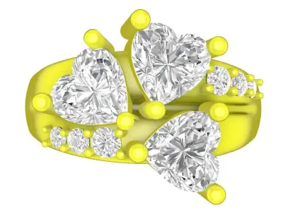 A5441 Fancy Diamond Fashion Women Ring 3D print model