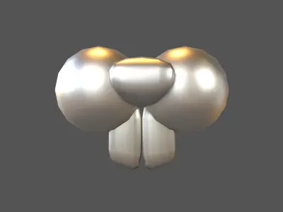 Rabbit Nose v1 006 Low-poly 3D model