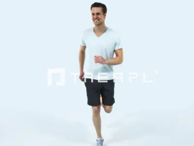 Virtue 02D Running Jogging Football Sports Man Low-poly 3D model purchase