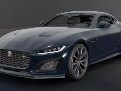  Jaguar F type Rigged and Animated Low-poly 3D model