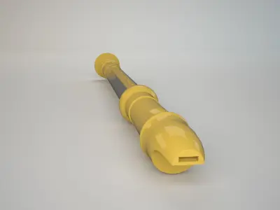 Flute HD - Musical Instrument Low-poly 3D model