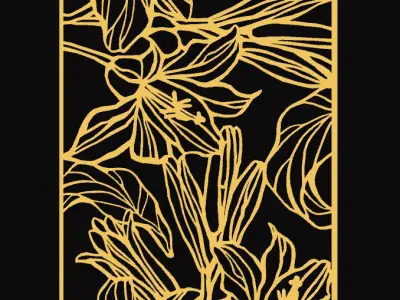 Floral Decorative Partition 3D model