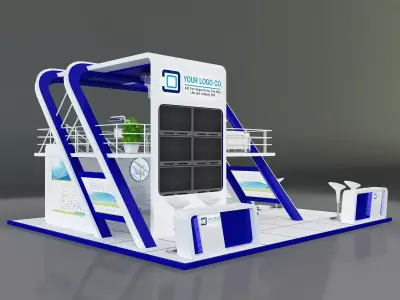 Booth Exhibition Stand a136 3D model