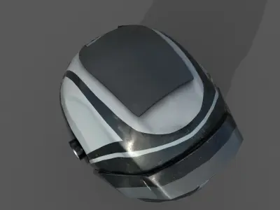 Helmet racer Generic sport scifi human 3d model  Low-poly 3D model