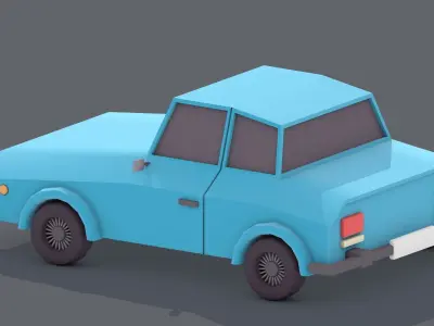 Lowpoly Car Low-poly 3D model