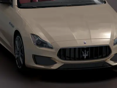 Maserati quatro gts -Photorealistic Low-poly 3D model