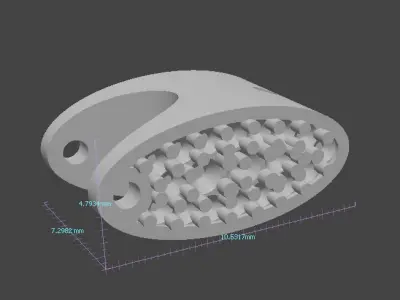 Chain link with round stones 3D print model