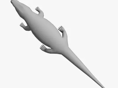 Low Poly Crocodile alligator Low-poly 3D model