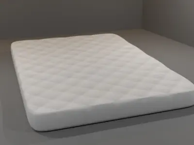 mattress with pillows  Free 3D model