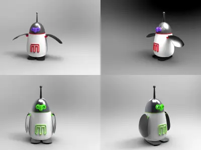 Penguin Makerbot Mascot Free 3D model