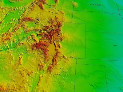 USA 3D terrain model  3D print model