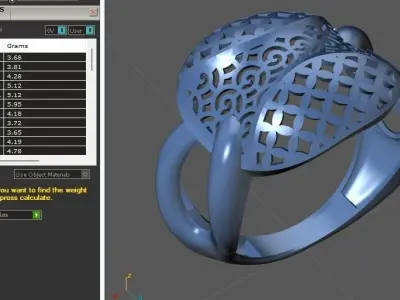 Fancy Womens Rings Plain Rings Ready STL 3DM Models Rings 3D print model 24