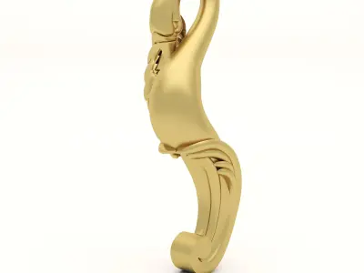 Cnc Furniture Leg Swan 4 - Swan 3D model