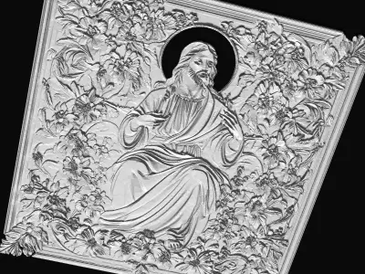 Sacred Harmony in Floral Art 3D print model