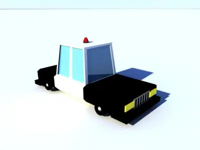 Police Car Low poly  Low-poly 3D model