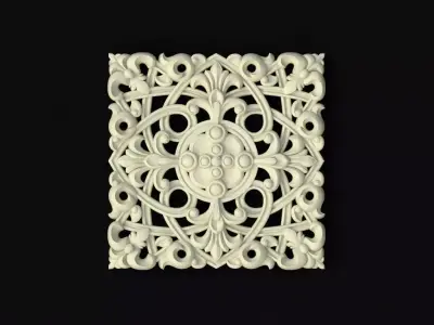 Central decor ornament for furniture 3D model 608
