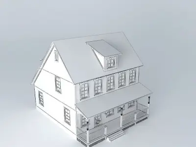 Colonial House Free 3D model