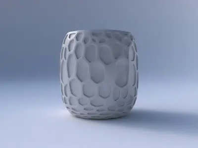 Bowl cylindrical with organic dents 3D print model