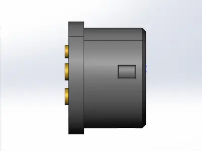 Type2 MENNEKES vehicle connector up to 480V 63A 3ph or 70A 1ph 3D print model