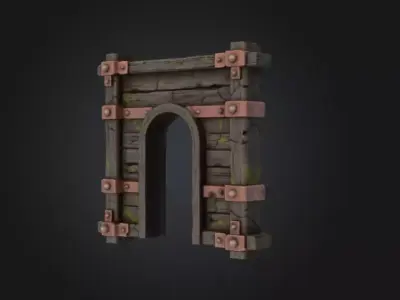 Rustic Archway Low-poly 3D model