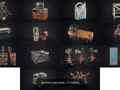 Survival props pack 3D Model Collection