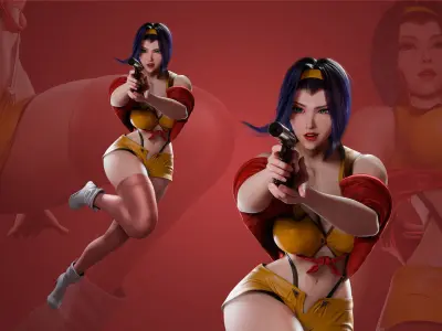 Faye Valentine - Cowboy Bebop - Game Ready 3D model - UE5  Low-poly 3D model