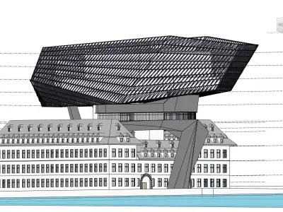 Antwerp Port House 3D model