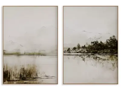 Abstract Painting Frame set 3D model 297