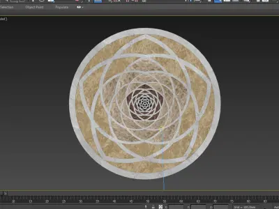 Flooring design Medallion 3d and vector file 3D model 3D model