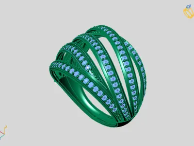 Women Ring 3DM Womens Ring 3d models 3D print model 3D print model 10