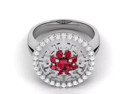 Solitaire Women Engagement Wedding Ring 3D print model purchase