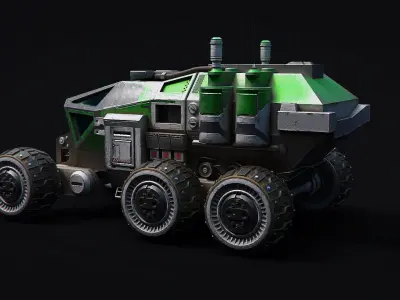 Vehicle Mars Rover 8K TEXTURES Low-poly 3D model